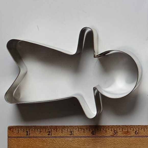 VTG Tin Metal Cookie Cutters Farmhouse Christmas Lot of 20 Tart Tins Soldered - Picture 9 of 15